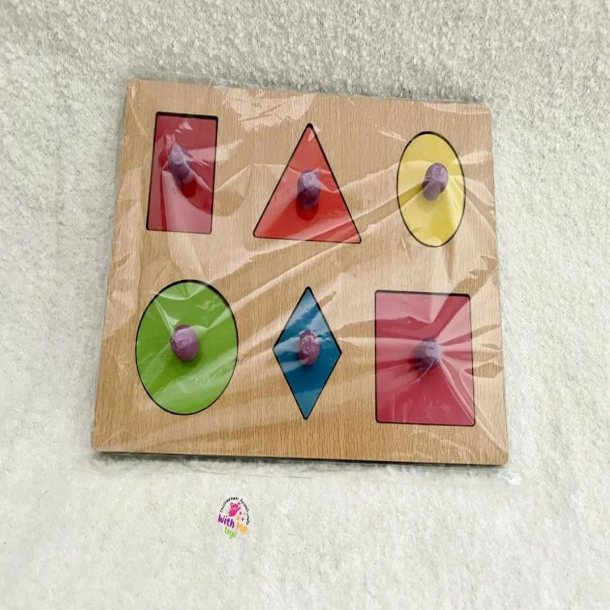 لوحة بازل خشبية تعليمية متعددة الأشكال الهندسية للأطفال